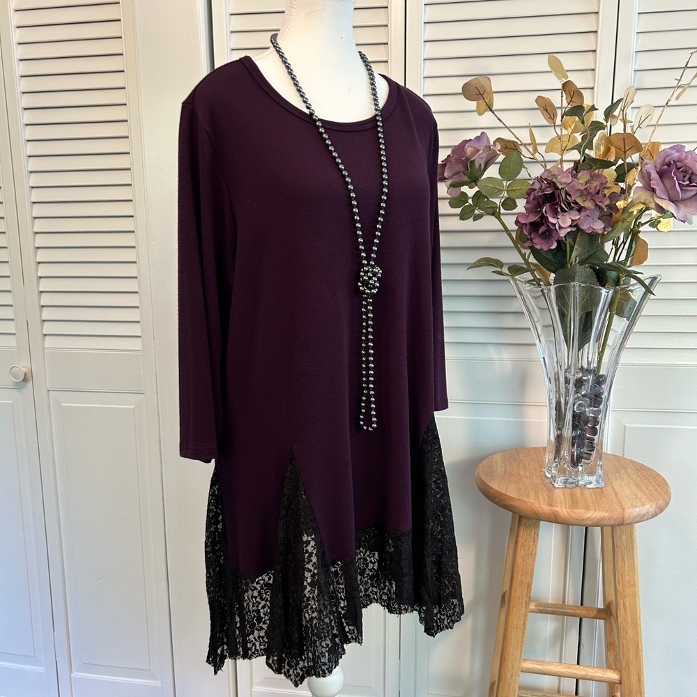 Karen Kane GUC 1X Purple Sweater/Tunic
